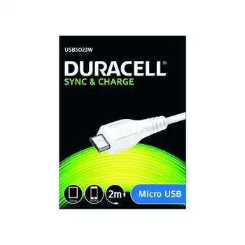 

Cord duracell usb5023w usb-Micro usb-for charging and Sync 2 m-color White