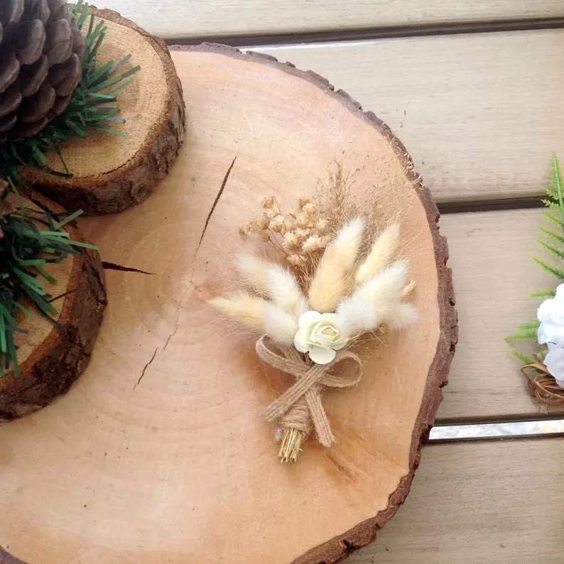 6 Pcs Of Natural Fresh Dried Preserved Flowers Gypsophila Paniculata Needle Corsage Boutonniere groom 6 Pcs Of Natural Fresh Dried Preserved Flowers Gypsophila Paniculata Needle Corsage Boutonniere groom