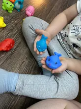 Juguetes de agua para nadar de 13 Uds animales mezclados, pato de goma flotante blando colorido, sonido al estrujar, juguete de baño para bebé