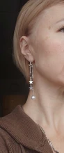 Silver Earrings Jewelry NEHZY Long-Tassel 925-Sterling-Silver Retro Star Gold Fashion