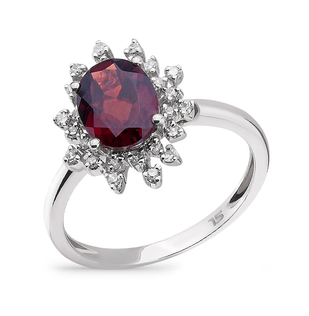 кольцо из белого золота с рубином. David yurman — supernova серьги артикул: e13051d88adi. бриллианты с гранатом. серебряное кольцо с гранатом и бриллиантами. перстень с рубином белое золото.