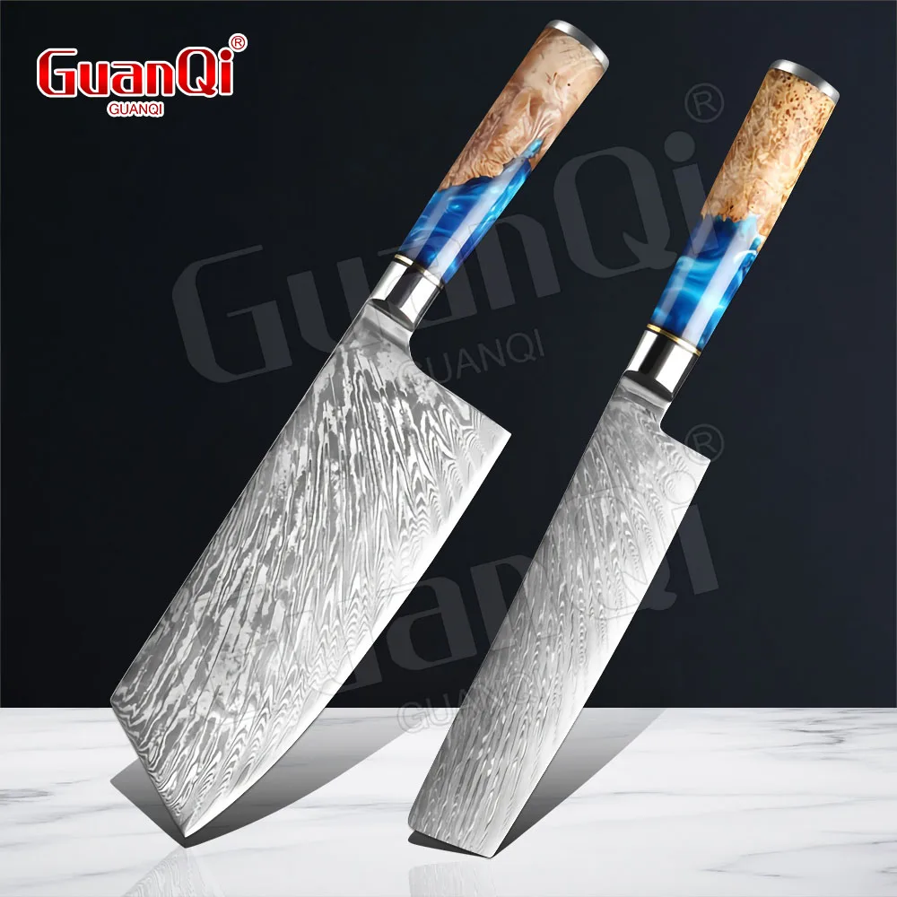 

Damascus Steel Kitchen Knife Razor Sharp Slicing Knife Professional Chef Knife High Hardness Cooking Knives Utility Cooking Tool