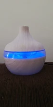 Humidificador de aire eléctrico de 300ML con USB, difusor de Aroma, niebla, aceite de grano de madera, aromaterapia, Mini, con 7 luces LED, para coche, casa y oficina