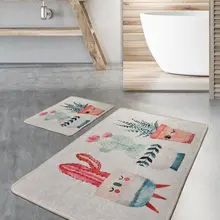 Коврики для ванной нескользящие Противоскользящие коврики Нескользящие кактус Djt 2'Li набор 60X100 см-50X60 см