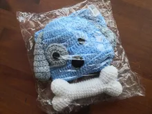 Accesorios de fotografía recién nacido, conjunto de disfraz de perro encantador, tejido para estudio de fotografía, ropa de fotografía, seguridad suave