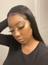 TIANTAI-Peluca de cabello humano liso para mujer, postizo de encaje con cierre de 4x4 28 pulgadas, pelo Remy brasileño con densidad de 150