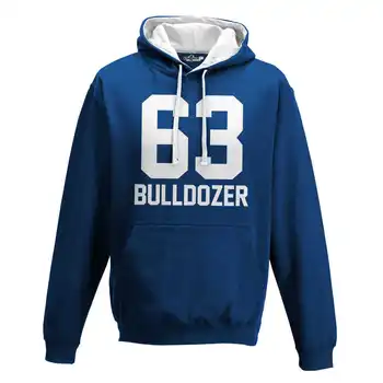 

Hood Sweatshirt Two-Color Making Sport Graphic Design Cool 63 Bulldozer S