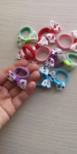 10Pcs Polka Dots Bow Hair Ring Rope Elastic Hair Rubber Bands Hair Accessories for Girls
