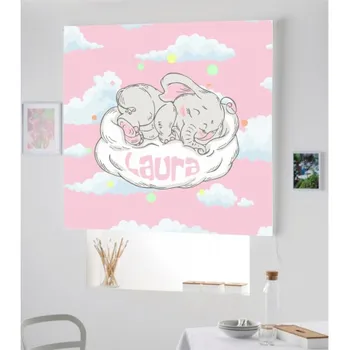 

Blind Iroa customizable Digital Infnatil Elephant Clouds Girl I ROLLER BLINDS TRANSLUCENT! (100X170)