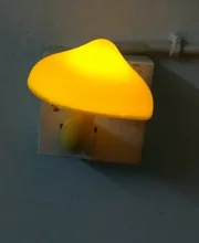 Lights-Lamp Wall-Socket Mushroom Us-Plug Led-Night-Light Home-Decoration for EU
