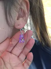 Mini collar de oso de goma para mujer, Color caramelo, regalos de Navidad, collares colgantes de estrella, joyería para mujer, Bisutería