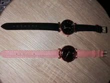 Reloj de pulsera informal de cuero para mujer, de cuarzo, con cielo estrellado, femenino