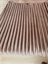 Falda plisada de terciopelo para mujer falda larga clásico informal de cintura alta color gris y coreano para fiesta y escuela 2020