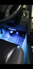 Tira de luces LED RGB con control remoto por voz para coche, diseño Interior, decorativa, Ambiental dinámico