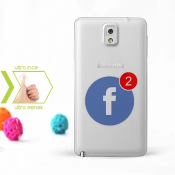 

Personalized Custom Samsung Galaxy Note 3 Slim Clear Silicone Phone Cover (Facebook-2)
