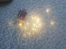 Led-Strip Garland Battery-Operated Party-Decoration Fairy Silver Christmas Wedding Copper