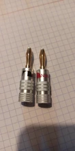 Conector de Banana de 4mm, conectores banana para altavoz de 24K, chapado en cobre y oro de 4mm, con poste de encuadernación de 4mm, 4 Uds.