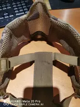 Nueva táctica máscaras de Airsoft Paintball CS plegable media cara de acero de bajo carbono de malla de estilo militar cómodo oreja máscara protectora