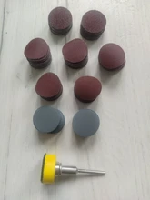 Discos de lijado de 1 pulgada + almohadilla de lijado de bucle, 1 pulgada + 1/8 pulgadas, conjunto mixto de lija, 100 Uds.