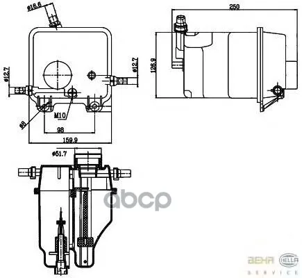 Расширительный Бачок Hella 8ma376755211 HELLA арт. 8MA376755211