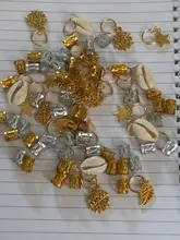 Anillo para el pelo de plata y oro para mujer, accesorio para el pelo con cuentas, amuleto de tubo amuleto, accesorio para extensiones, 80/90/100 Uds.