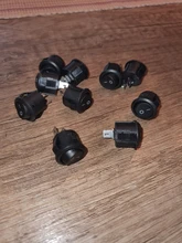 Interruptor basculante redondo para coche iluminado por LED, tablero, tablero, barco, furgoneta, 12V, 10 Uds.