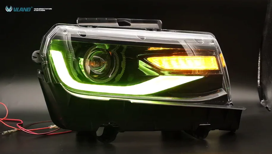 VLAND Заводская Автомобильная фара для Chevrolet Camaro светодиодный головной светильник Camaro головной светильник Plug And Play - Цвет: rainbow