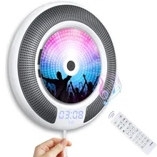 Lecteur CD mural stéréo avec télécommande Bluetooth Audio FM Radio HiFi musique haut-parleur intégré Discman Lecteur CD