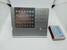Mini Calendario de escritorio de Metal ultrafino, creativo, superperpetuo, único, 100 años, calendario inglés