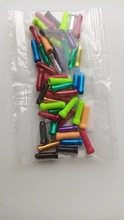 Puntas internas de aluminio para cable de freno de palanca de bicicleta MTB, piezas de engarces para cambio de marchas, tapas de extremos, 50 unids/lote