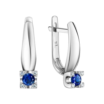 

Gold earrings with sapphires and diamonds sunlight sample 585