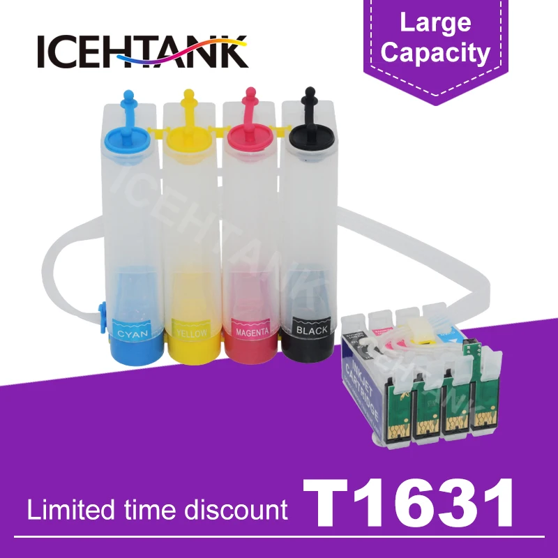 Резервуар для чернил непрерывного действия ICEHTANK T1631 4 принтера Epson main WF 2010W 2510WF 2520NF