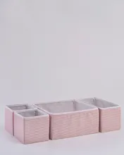 4 sztuki schowków zestaw do odzieży bielizna buty szafa organizacja różowy pasek wydruku tanie i dobre opinie TR (pochodzenie) pink stripe Na stanie