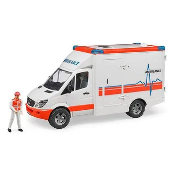 

Ambulance with Light and Sound Mercedes Benz Sprinter Bruder White