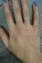 RscvonM-Anillo de boda de Color dorado y plateado con forma de corazón para mujer, joyería de compromiso para fiesta