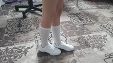 Zapatillas deportivas de fondo suave para niños, calzado deportivo de estilo moderno y cuadrado para bailar Jazz