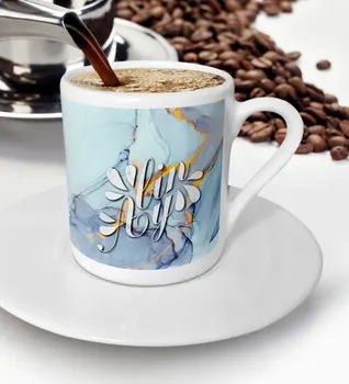 

Personalized Marble Patterned Turkish coffee Cup-9
