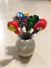 Tenedores de frutas de acero inoxidable con dibujos animados para niños, juego de tenedor para postre, tenedor para fiesta, decoración para el almuerzo, 8 Uds.