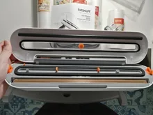 TINTON LIFE-sellador al vacío de alimentos con bolsas, rollos de plástico, bolsas de 5 tamaños para sellador de vacío de cocina para mantener la comida fresca