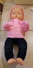 Costumes Sweater Doll-Clothes Christmas-Set Baby-Doll Pink Hat Scarf 40cm Su 16inch Nenuco