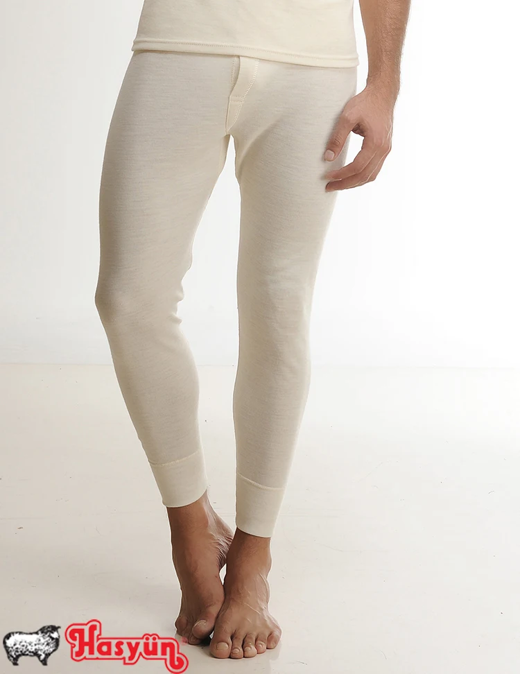 Male Wool Leggings, Woolmark Blend Certified, Cold Weather For Natural Wool