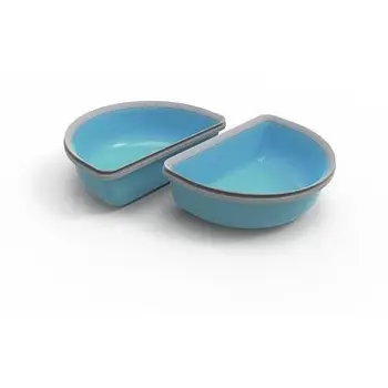 

Set of 2 mean bowls-Blue-For cats
