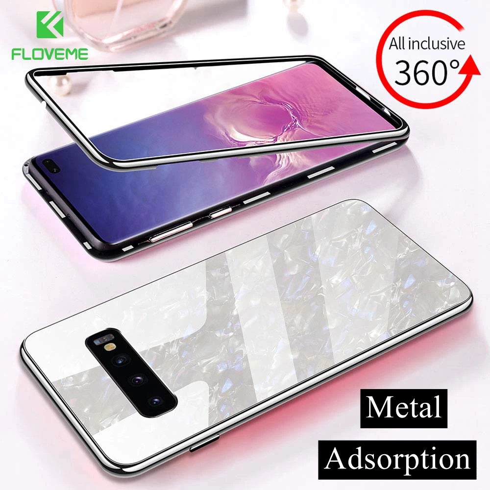 FLOVEM металлический магнитный адсорбционный чехол для samsung Note10 S10 S9 S8 Note9 Plus