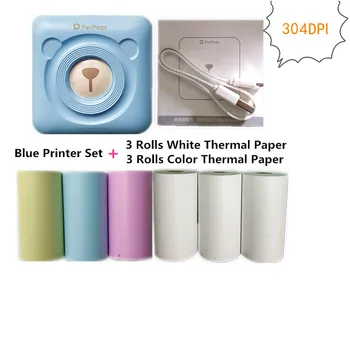 

GOOJPRT Mini Portable Thermal Printer Pocket Mobile Bluetooth Mini Wireless Thermal Photo Printer for Android iOS 304DPI Regalos
