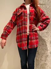 Oversized Shirts Clothing Tops Button Female Blouse Long-Sleeve Toppies Vintage Plus-Size