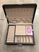 Joyero de terciopelo de doble capa, caja de almacenamiento de joyería europea de cuero de alta capacidad, soporte de joyería de gran espacio, caja de regalo