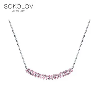 

SOKOLOV necklace with cubic silver, fashion jewelry, 925, women's/men's, male/female, women's male