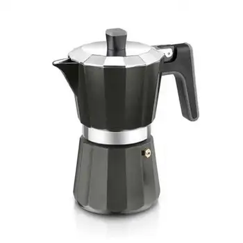 

COFFEE SEAMLESS BRA BLACK A170487 - 12 CUPS-ALUMINUM-BACKGROUND FOR INDUCTION OUTRIGHT-FIT ALL KINDS KITCHENS