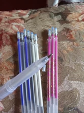 Lápiz Borrador de calor y recargas de rotulador textil de alta temperatura para tela de costura, herramientas de costura de cuero PU, 1 ud.
