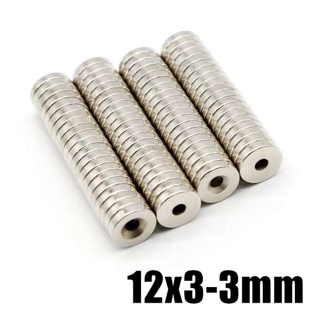 10pcs 12x3 Aimant En Néodyme 12mm X 3mm N35 NdFeB Rond Super